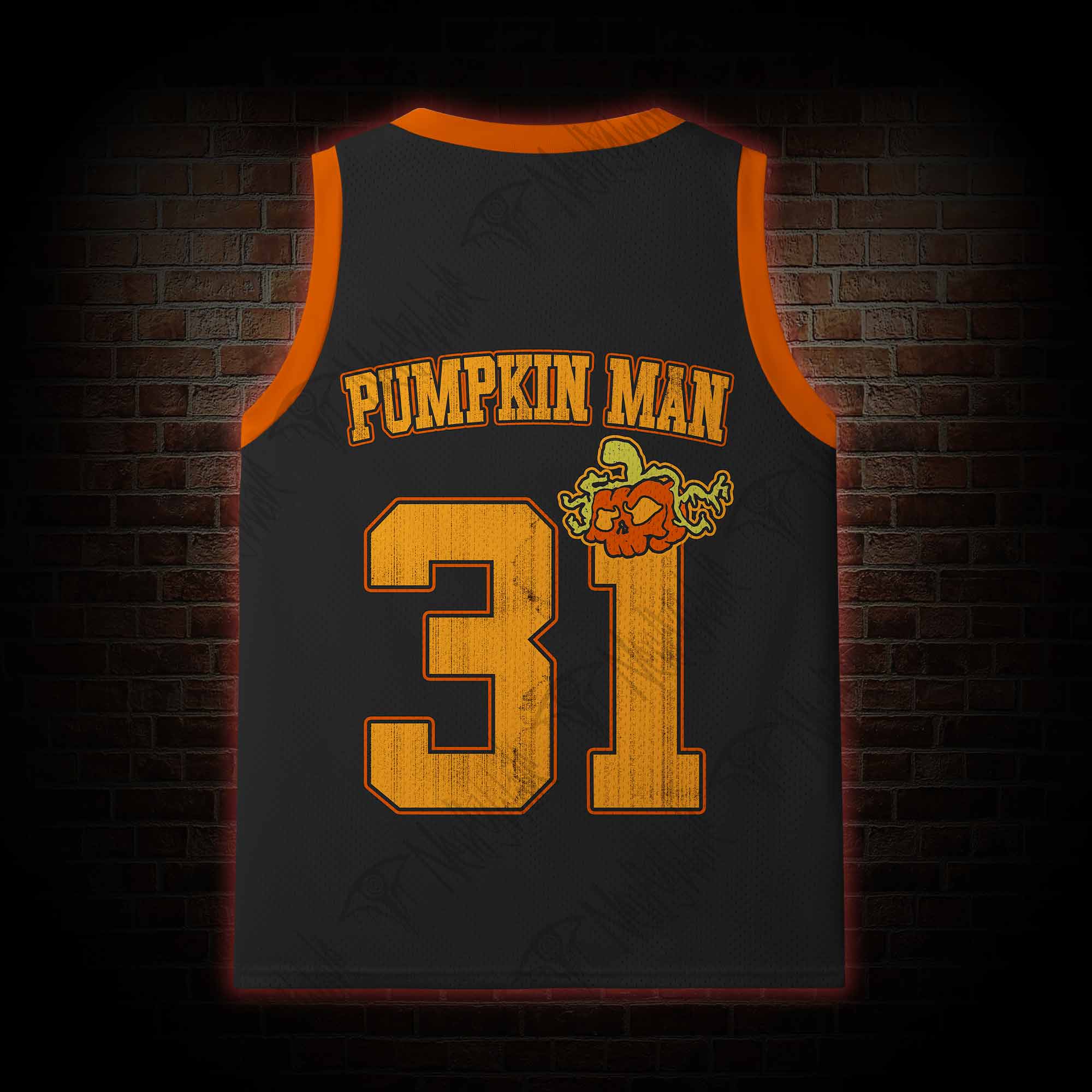 Pumpkin Man Mesh Jersey Tank Top