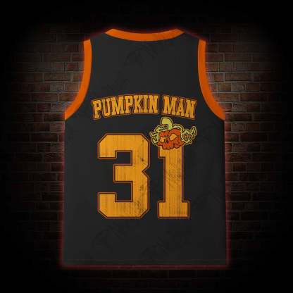 Pumpkin Man Mesh Jersey Tank Top