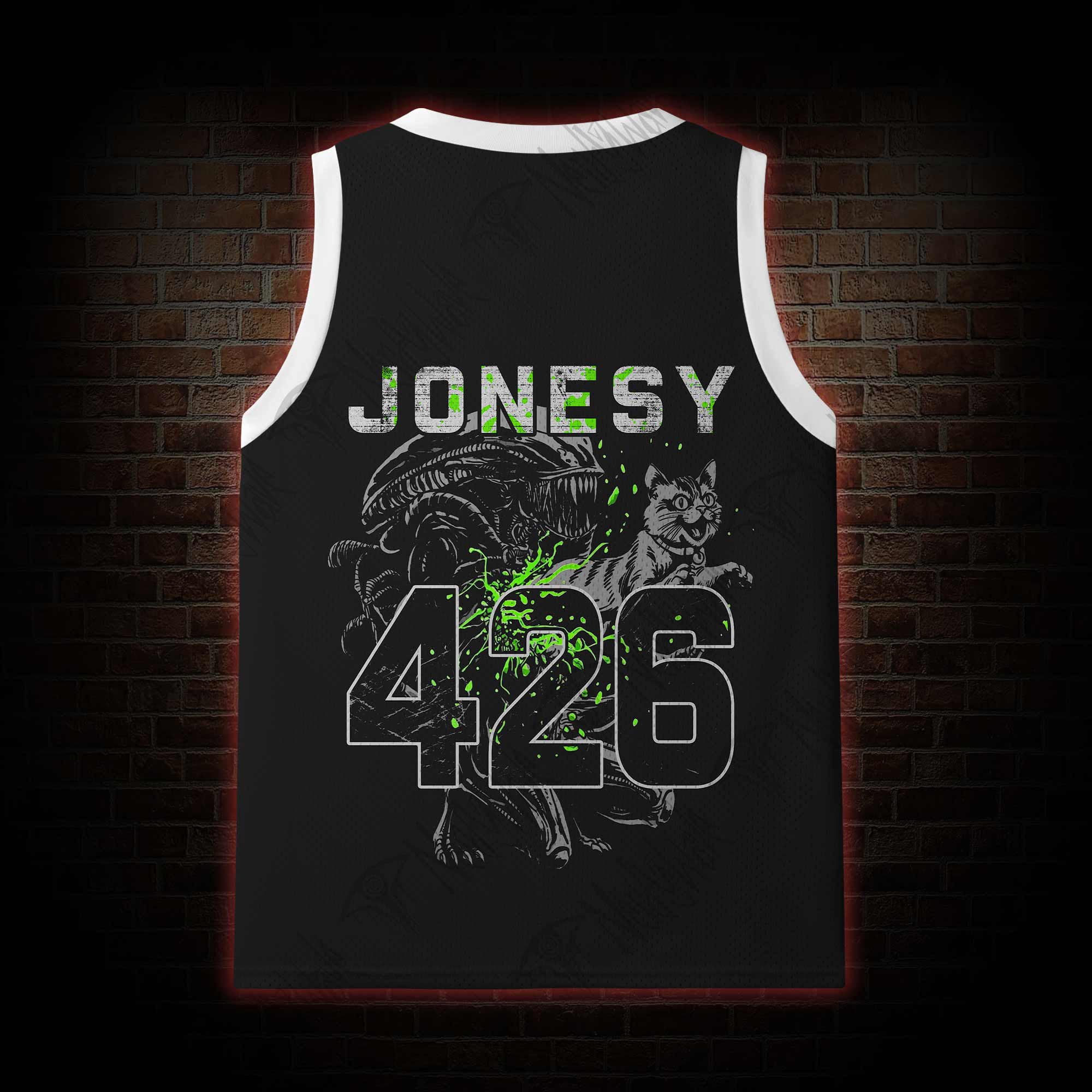 Alien Cat Mesh Jersey Tank Top