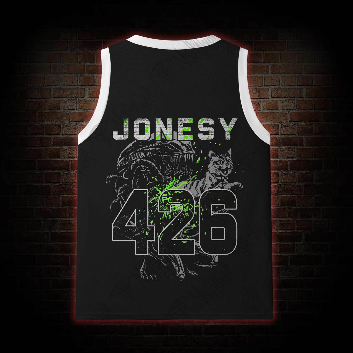Alien Cat Mesh Jersey Tank Top