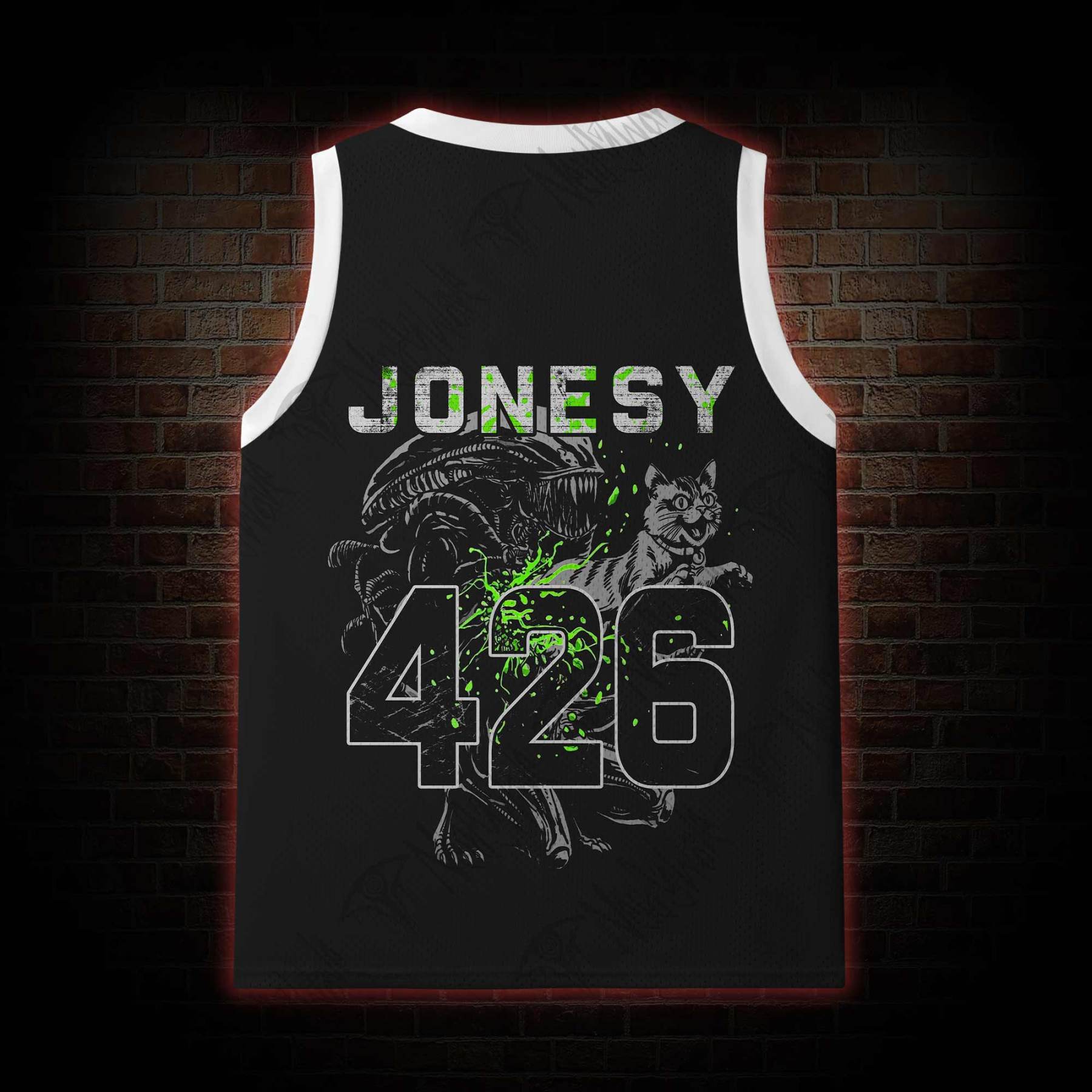 Alien Cat Mesh Jersey Tank Top