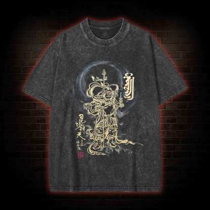 Bishamon-ten Buddhist Washed T-shirt