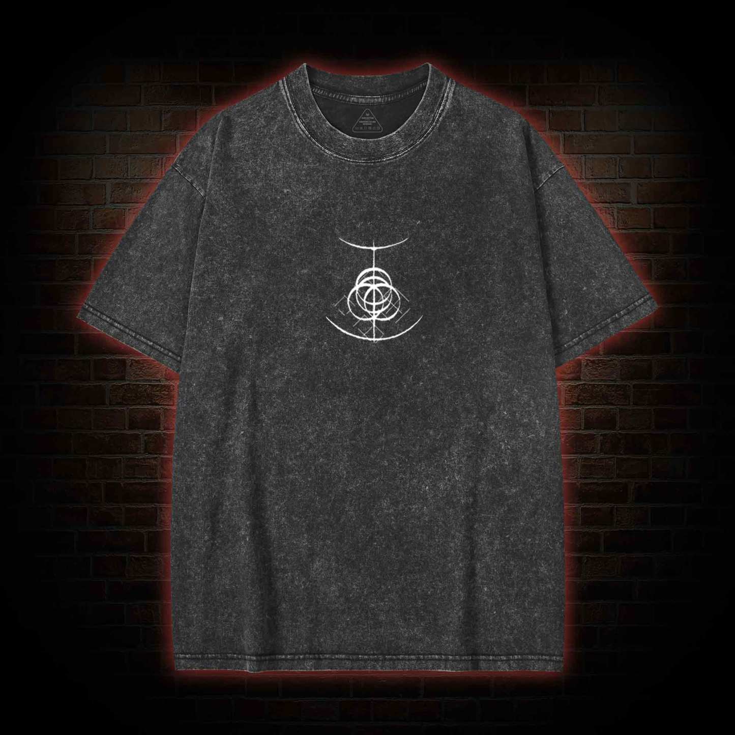 Behold Dog Back Print Washed T-shirt