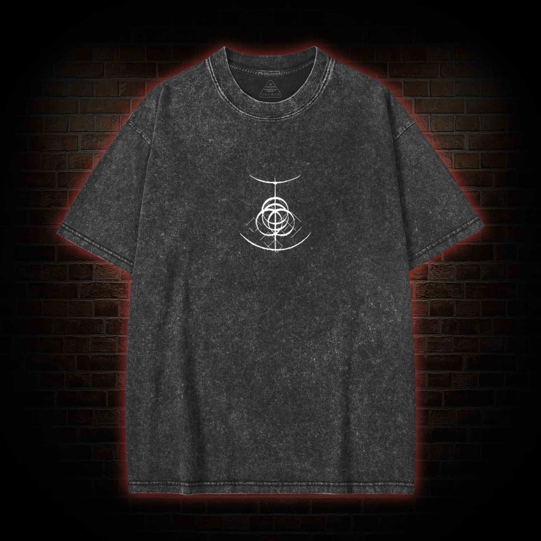 Behold Dog Back Print Washed T-shirt