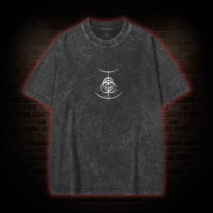 Behold Dog Back Print Washed T-shirt