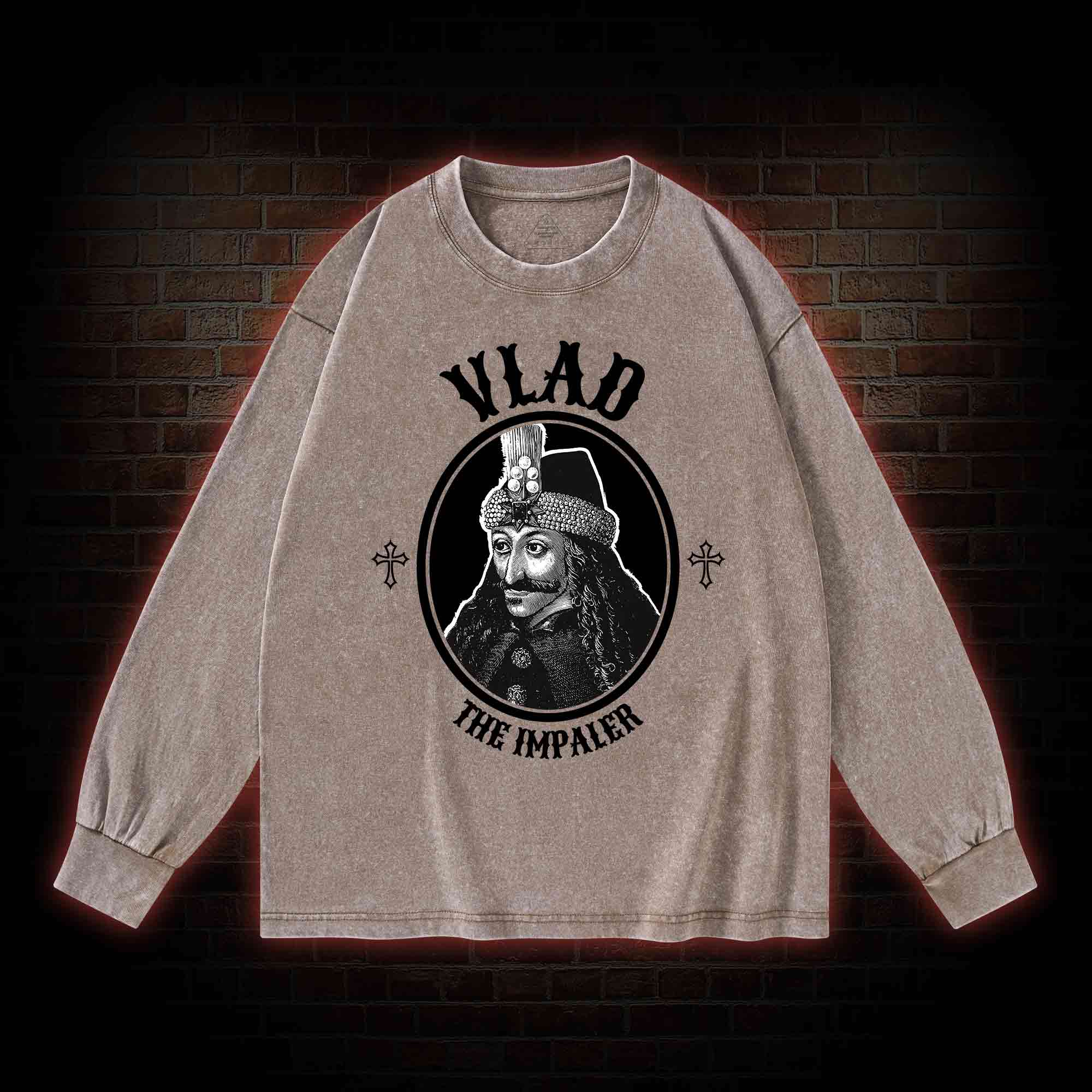 Vlad The Impaler Washed Long-Sleeve T-shirt
