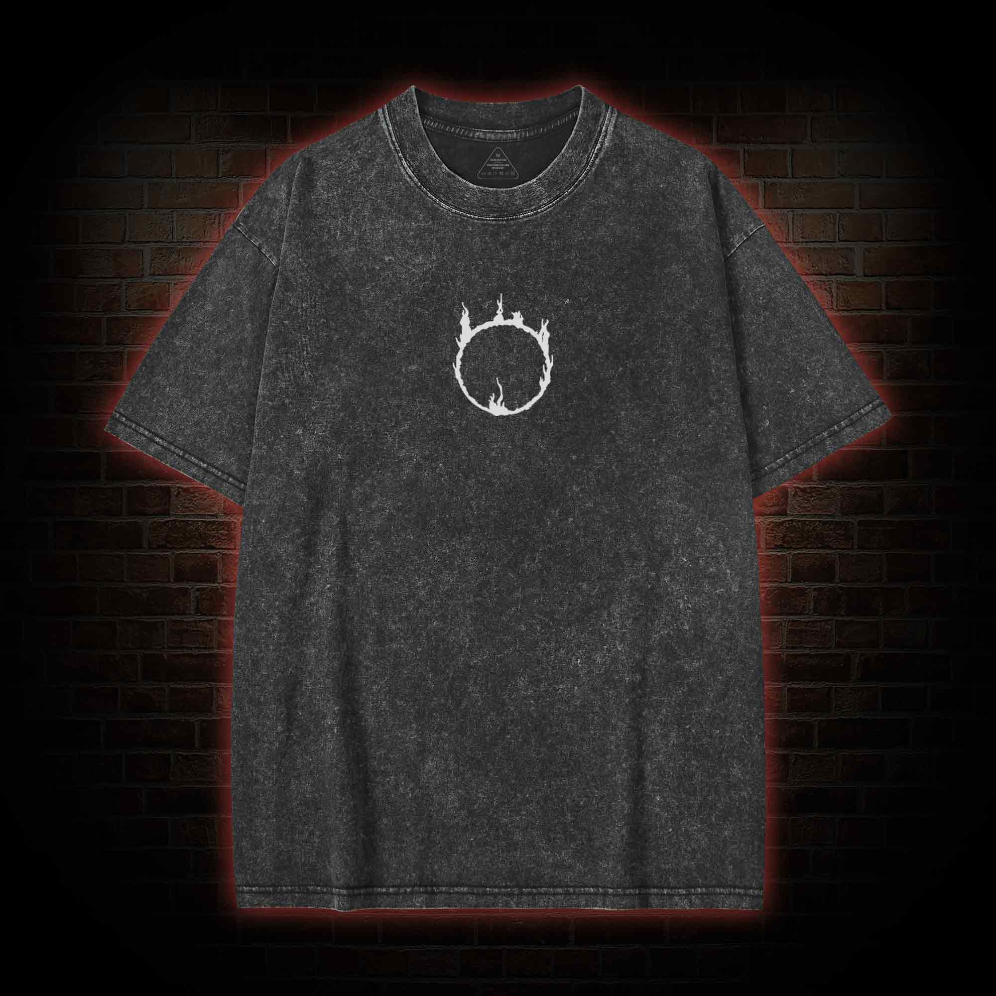 King of the Storm Back Print Washed T-shirt