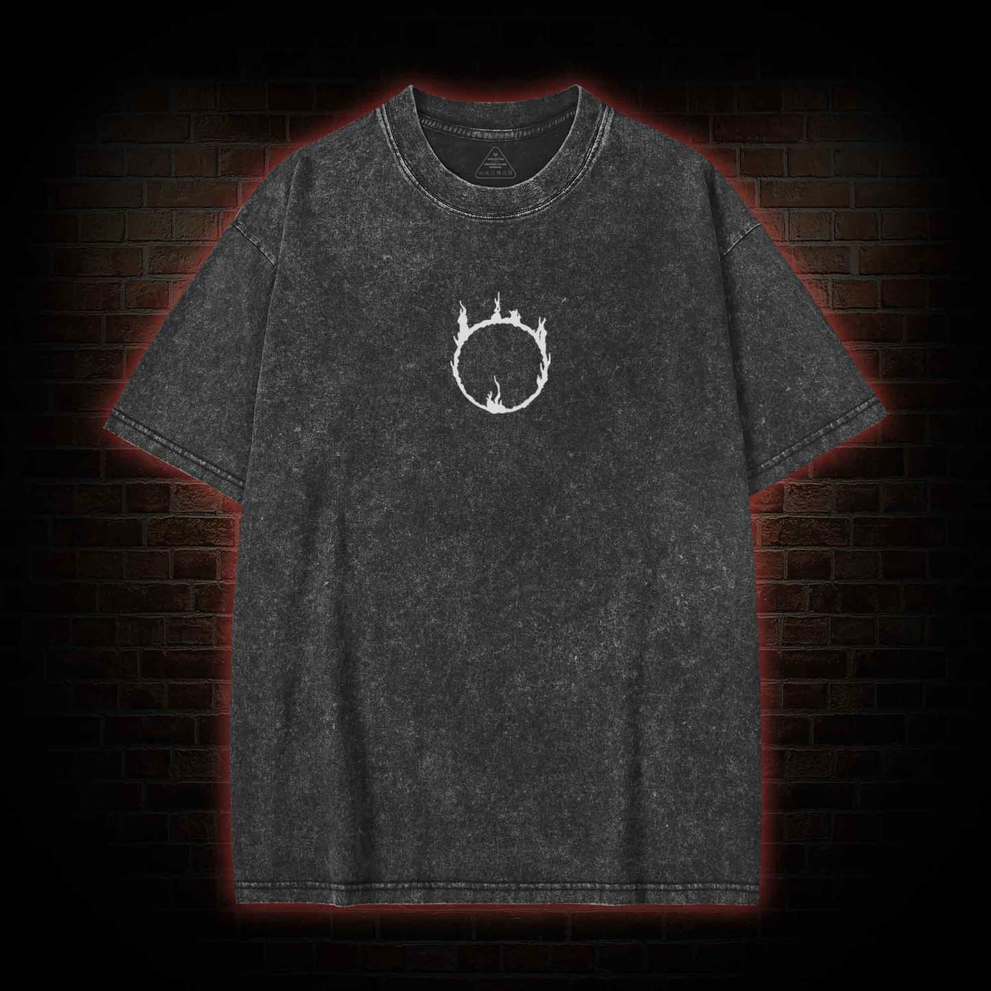 King of the Storm Back Print Washed T-shirt