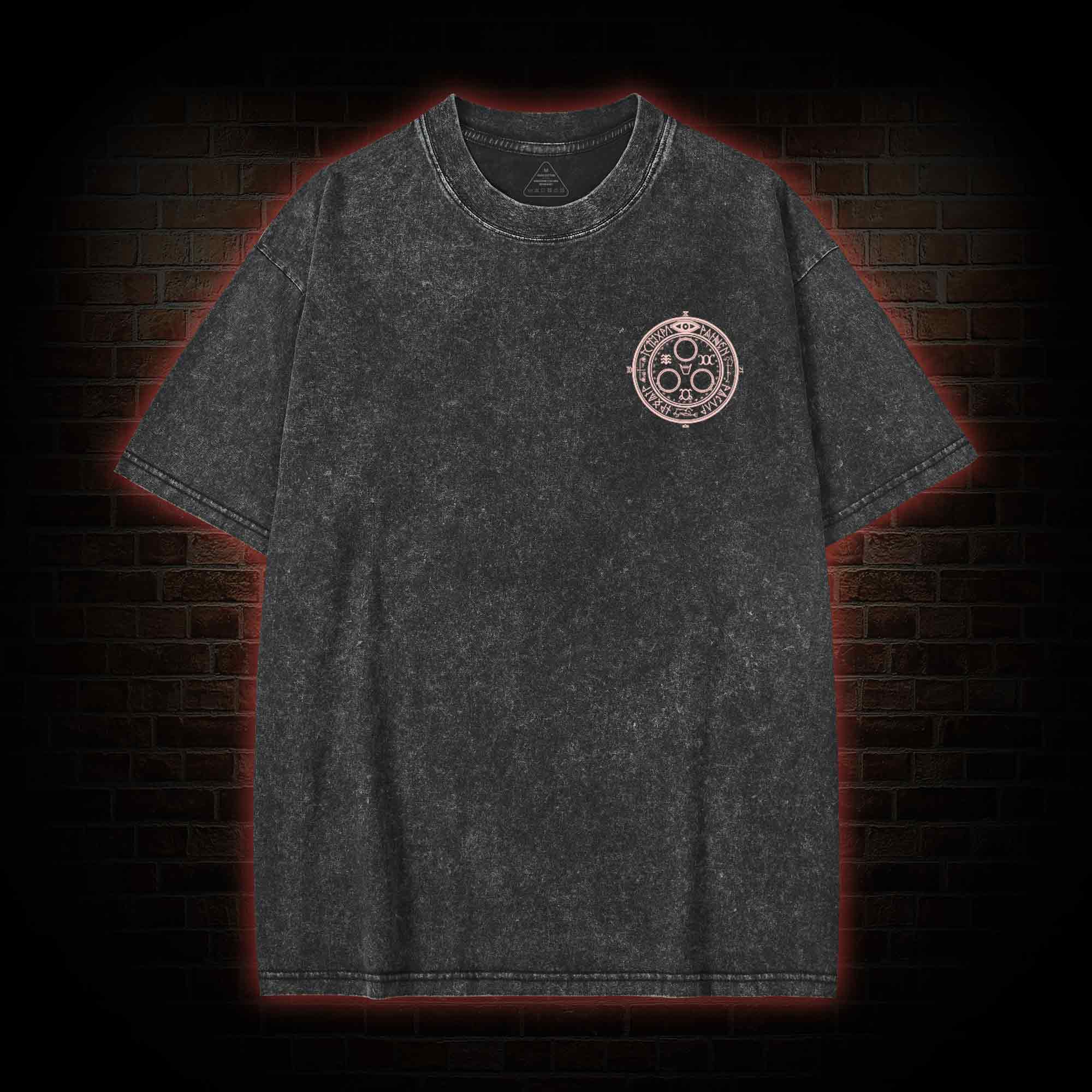 Shiba Back Print Washed T-shirt