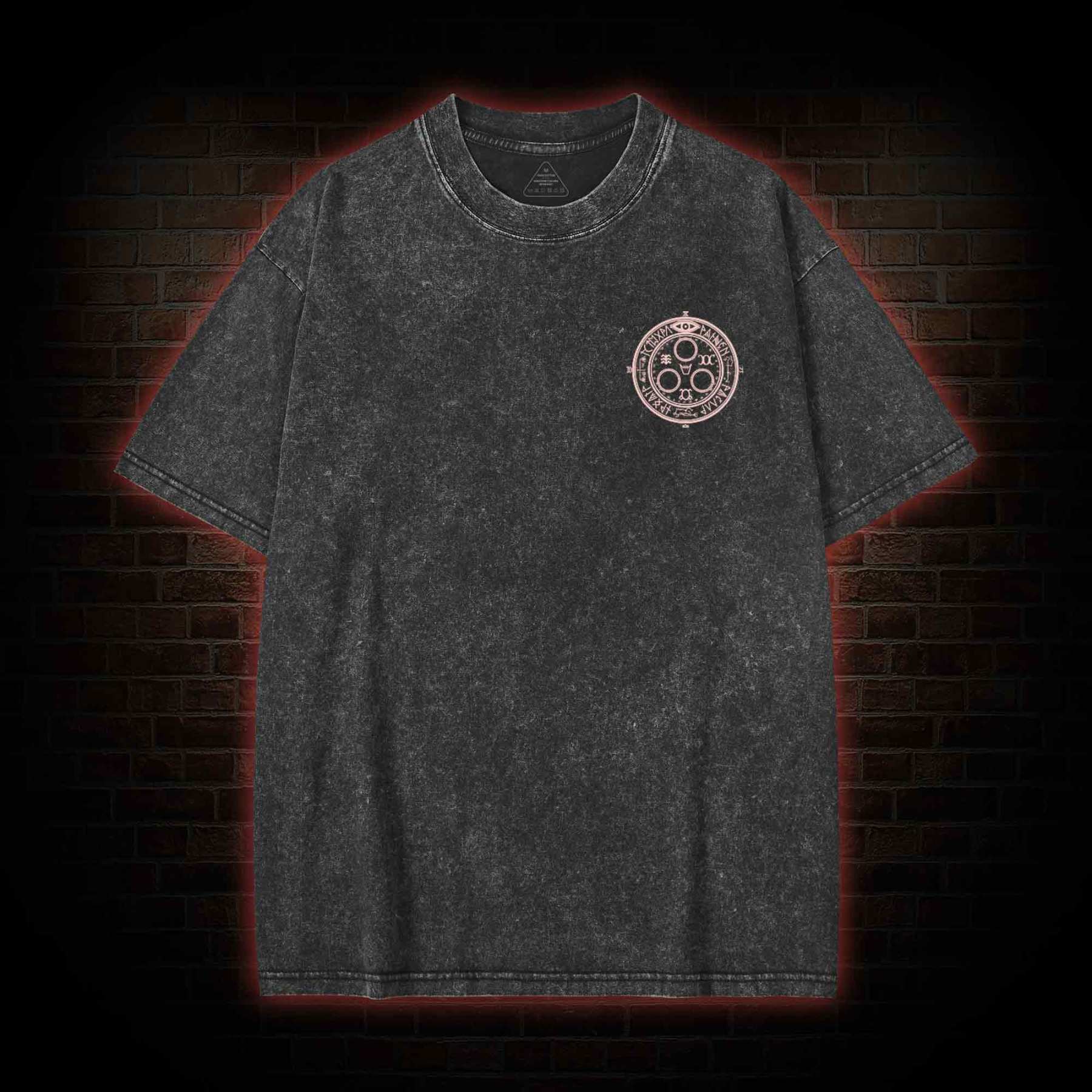 Shiba Back Print Washed T-shirt