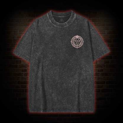 Shiba Back Print Washed T-shirt