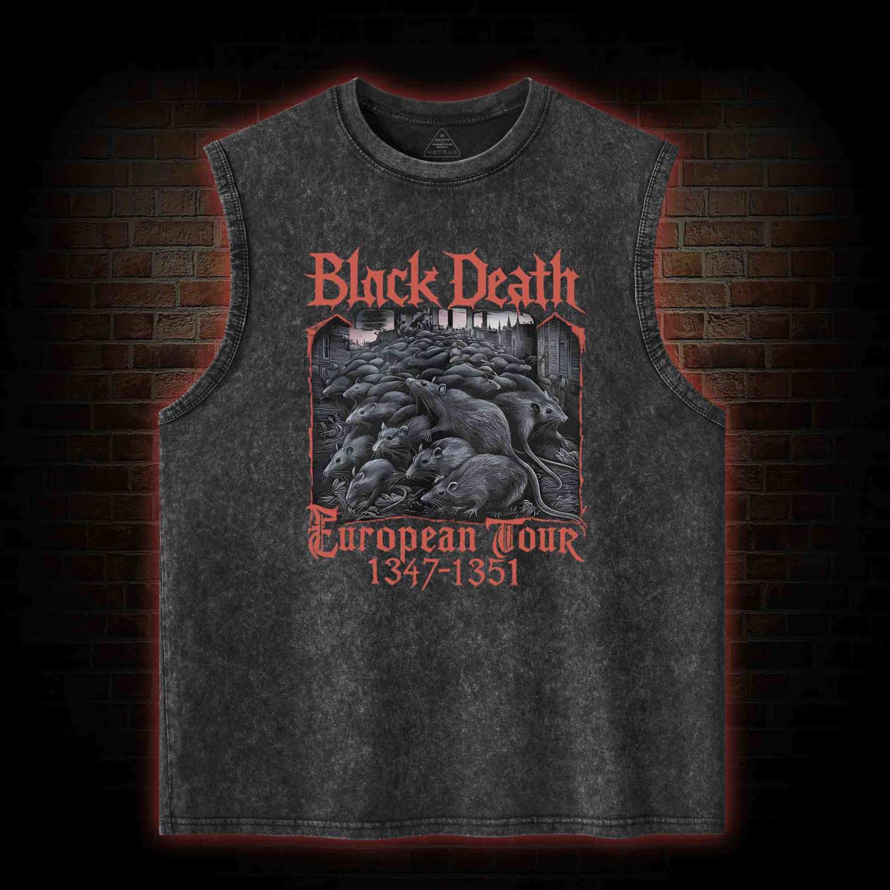 Vintage Black Death European Tour Washed Tank Top