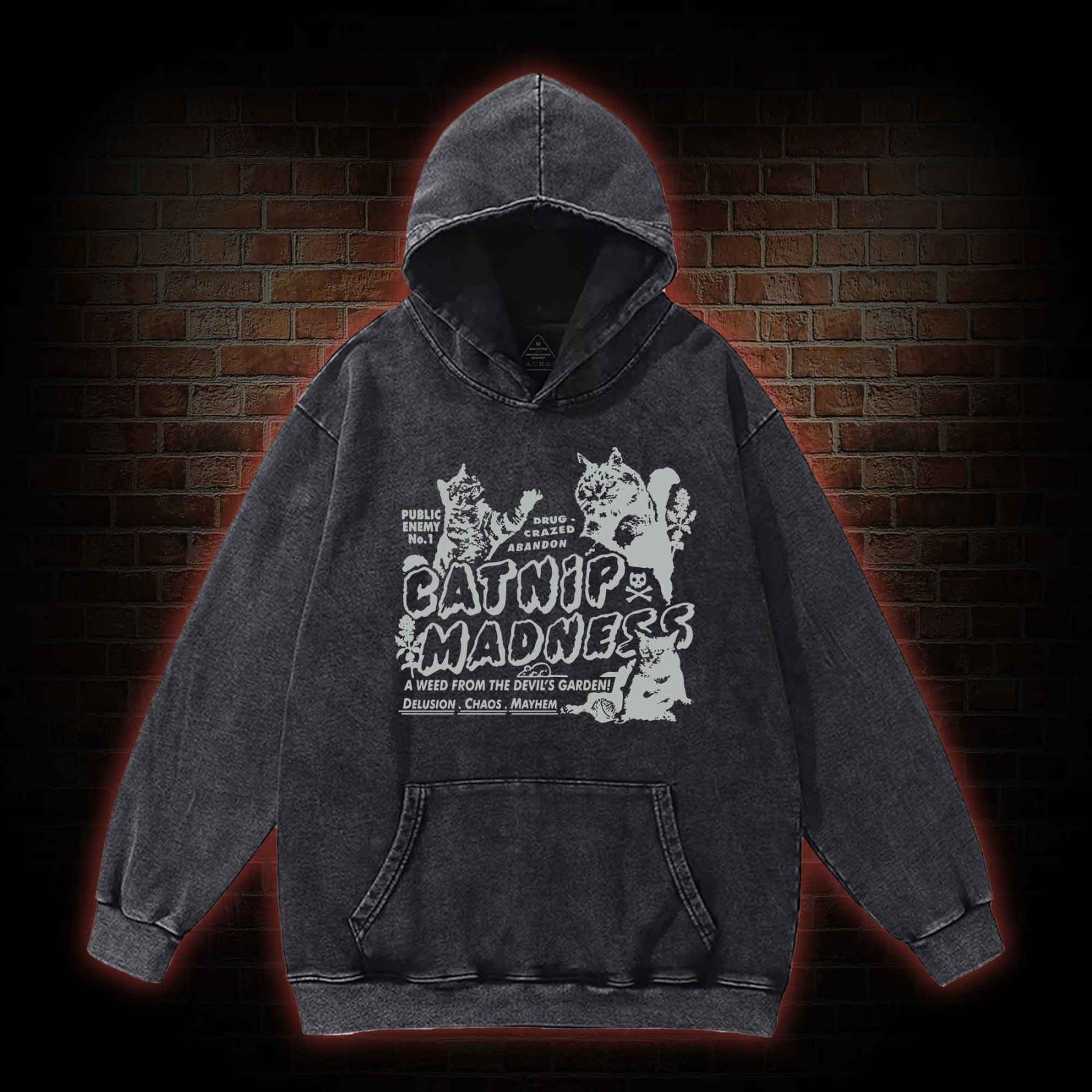 Catnip Madness Washed Hoodie
