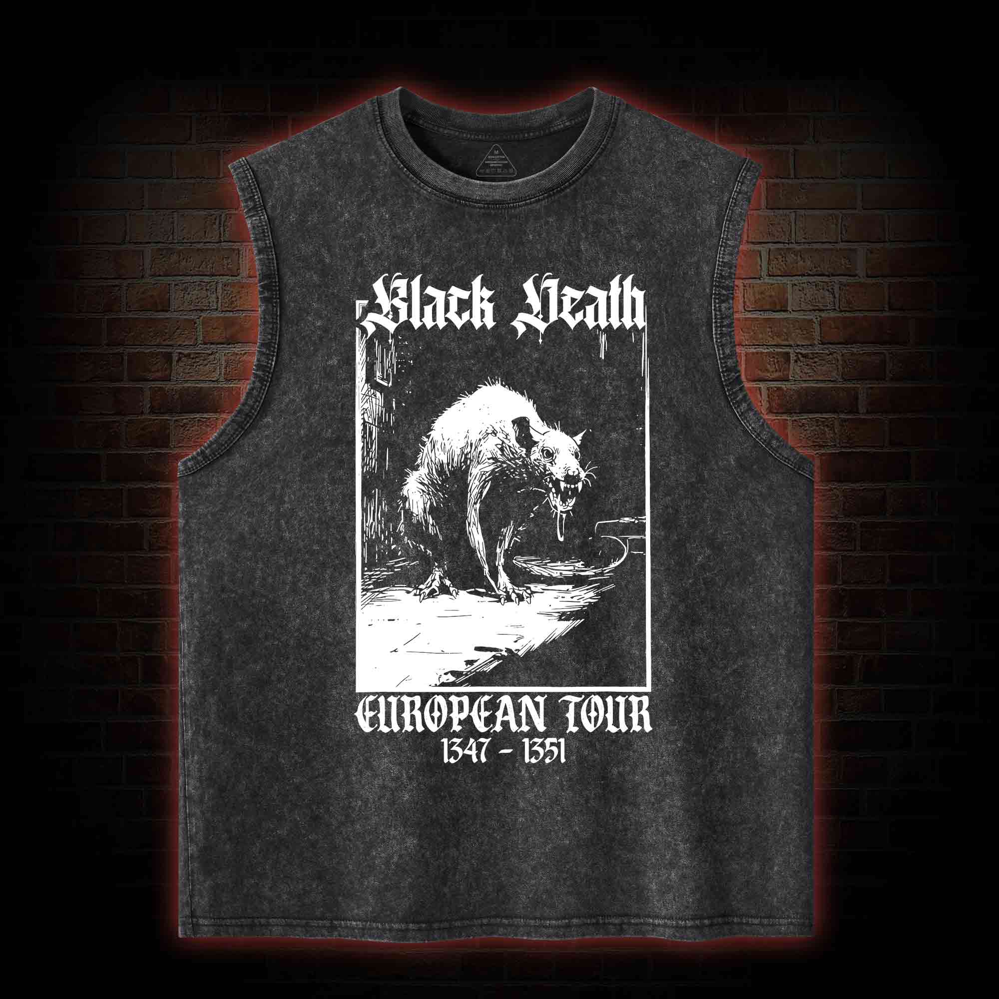 Black Death European Tour 1347-1351 Washed Tank Top