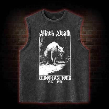 Black Death European Tour 1347-1351 Washed Tank Top