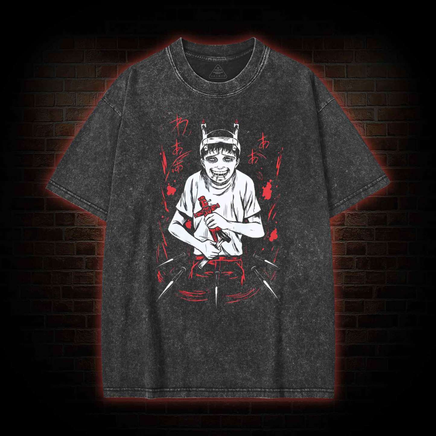 Dark Illustration Washed T-shirt