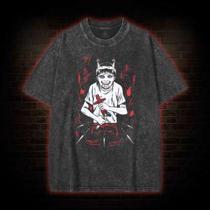 Dark Illustration Washed T-shirt