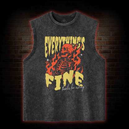 Everything's Fine Washed Tank Top