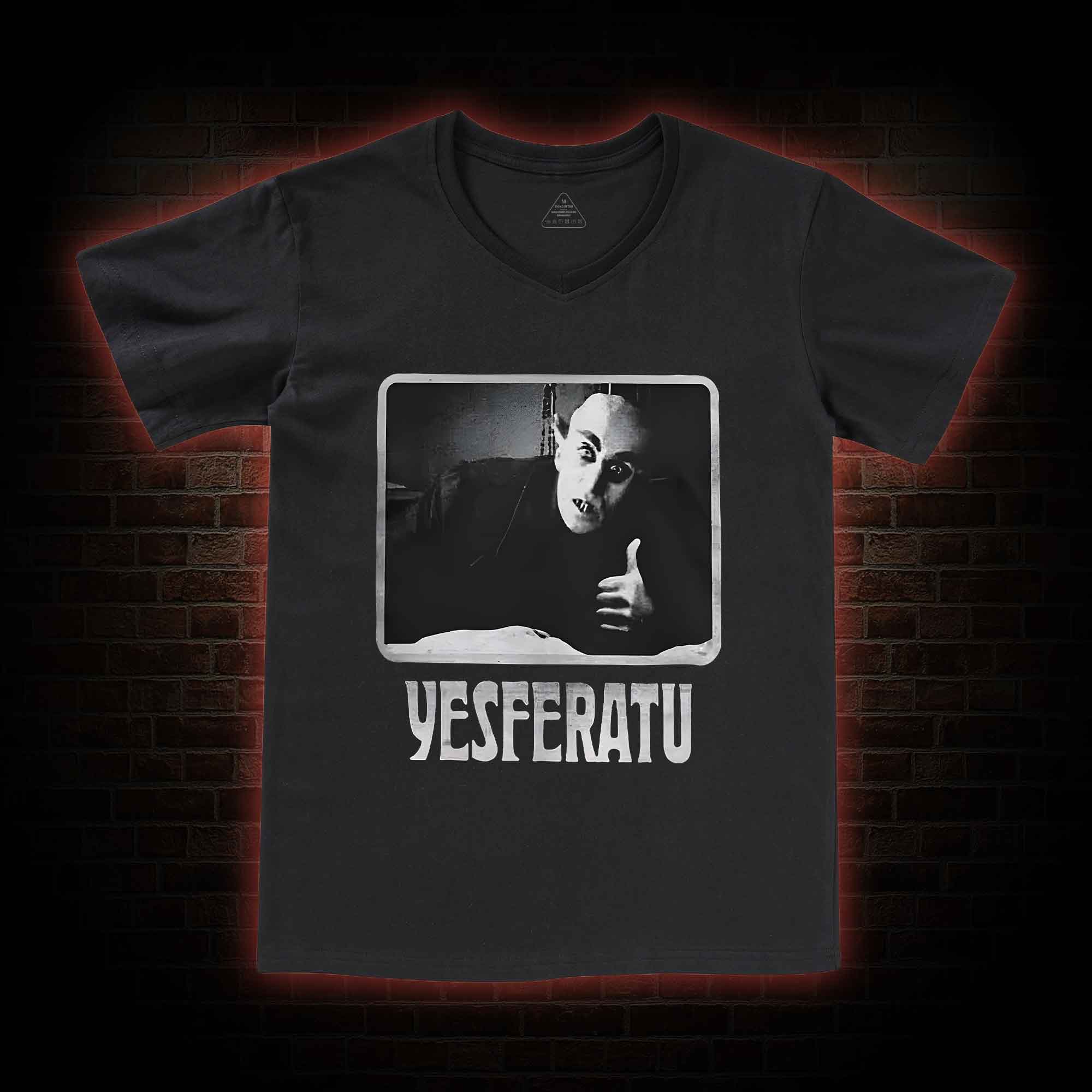 Yesferatu Funny Horror Retro V-Neck Classic T-Shirt