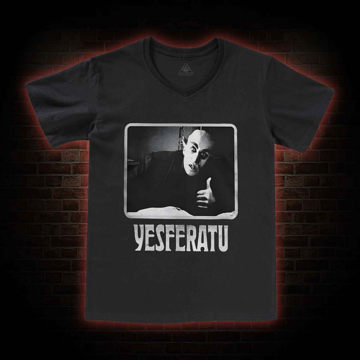 Yesferatu Funny Horror Retro V-Neck Classic T-Shirt