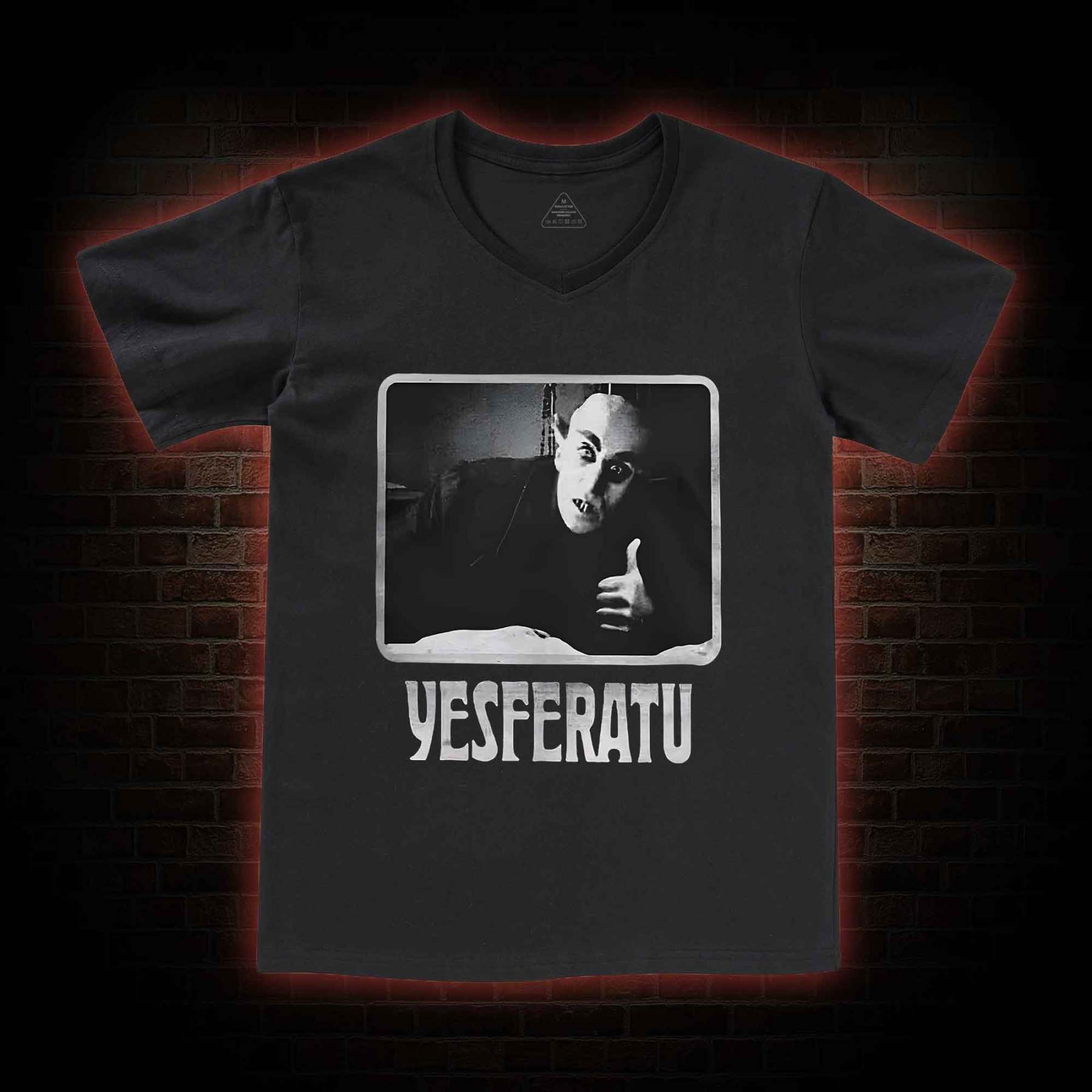 Yesferatu Funny Horror Retro V-Neck Classic T-Shirt