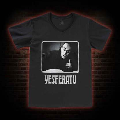 Yesferatu Funny Horror Retro V-Neck Classic T-Shirt