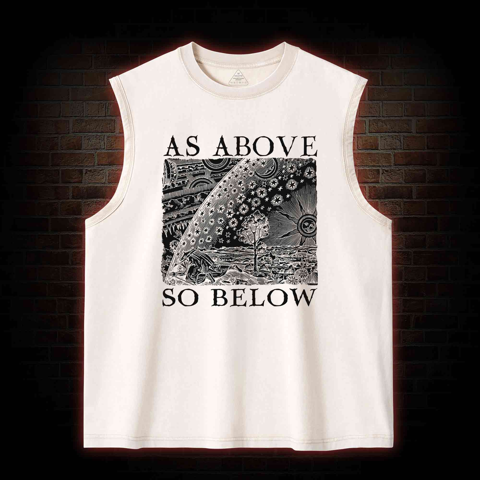 As Above So Below Washed Tank Top