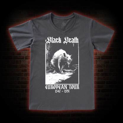 Black Death European Tour  V-Neck Classic T-Shirt