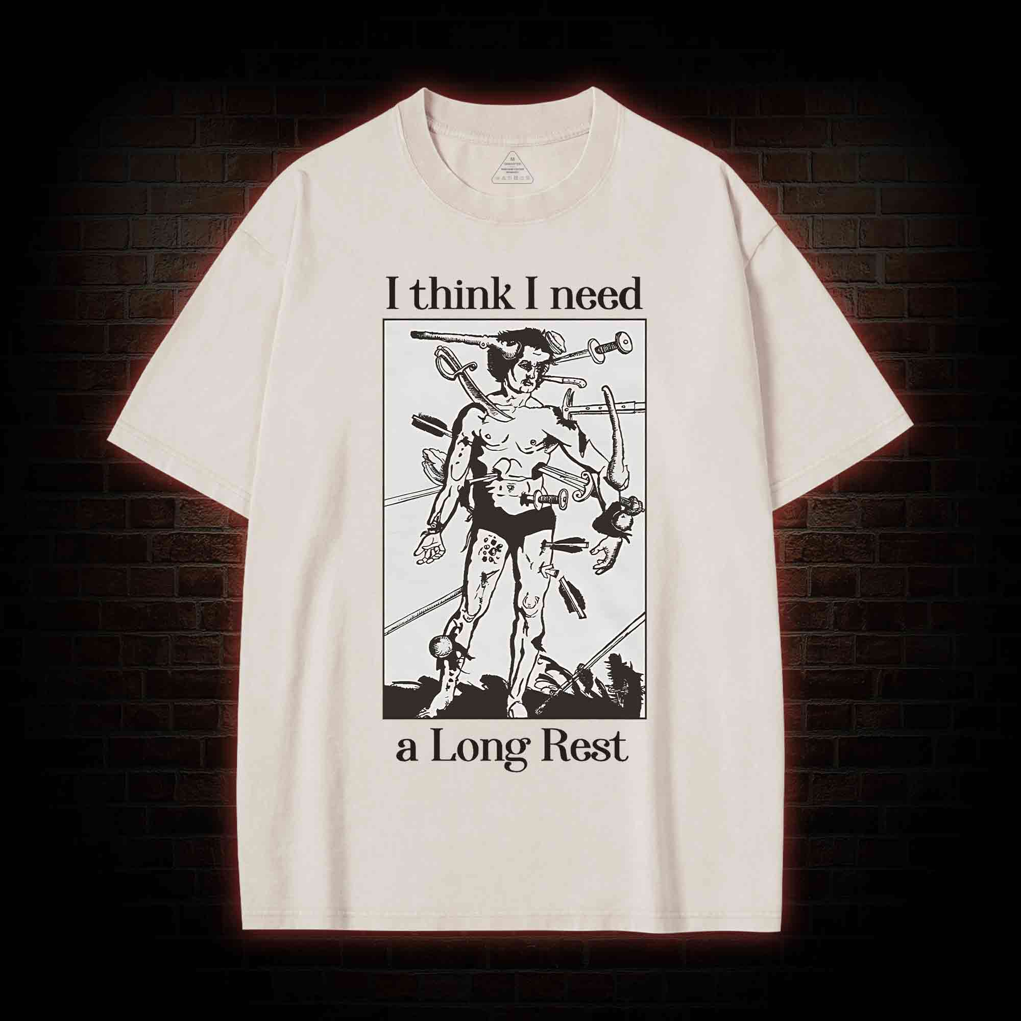 I Think I Need A Long Rest Washed T-shirt