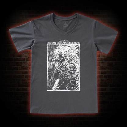 The Black Blade Back Print Washed V-Neck Classic T-Shirt