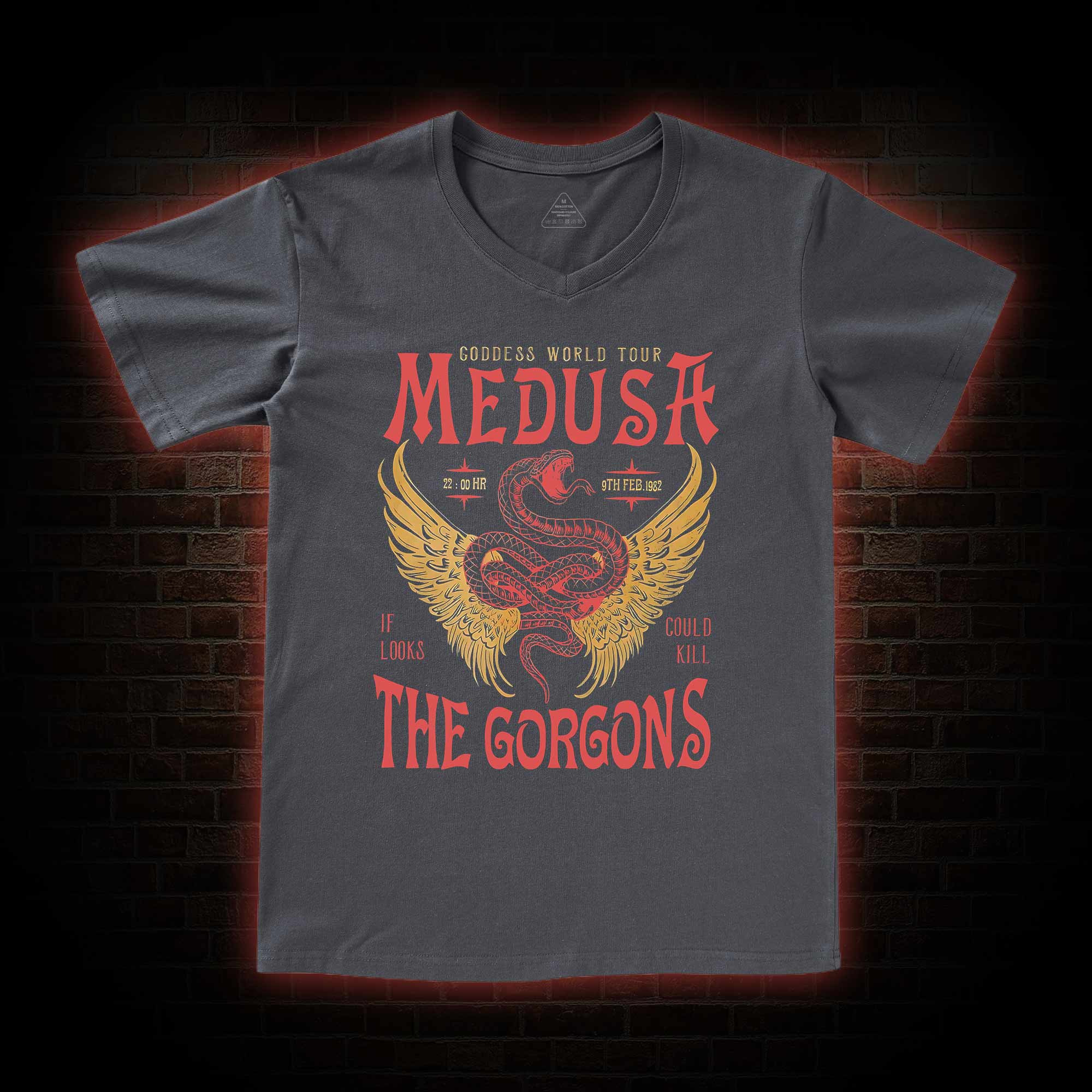 Medusa V-Neck Classic T-Shirt