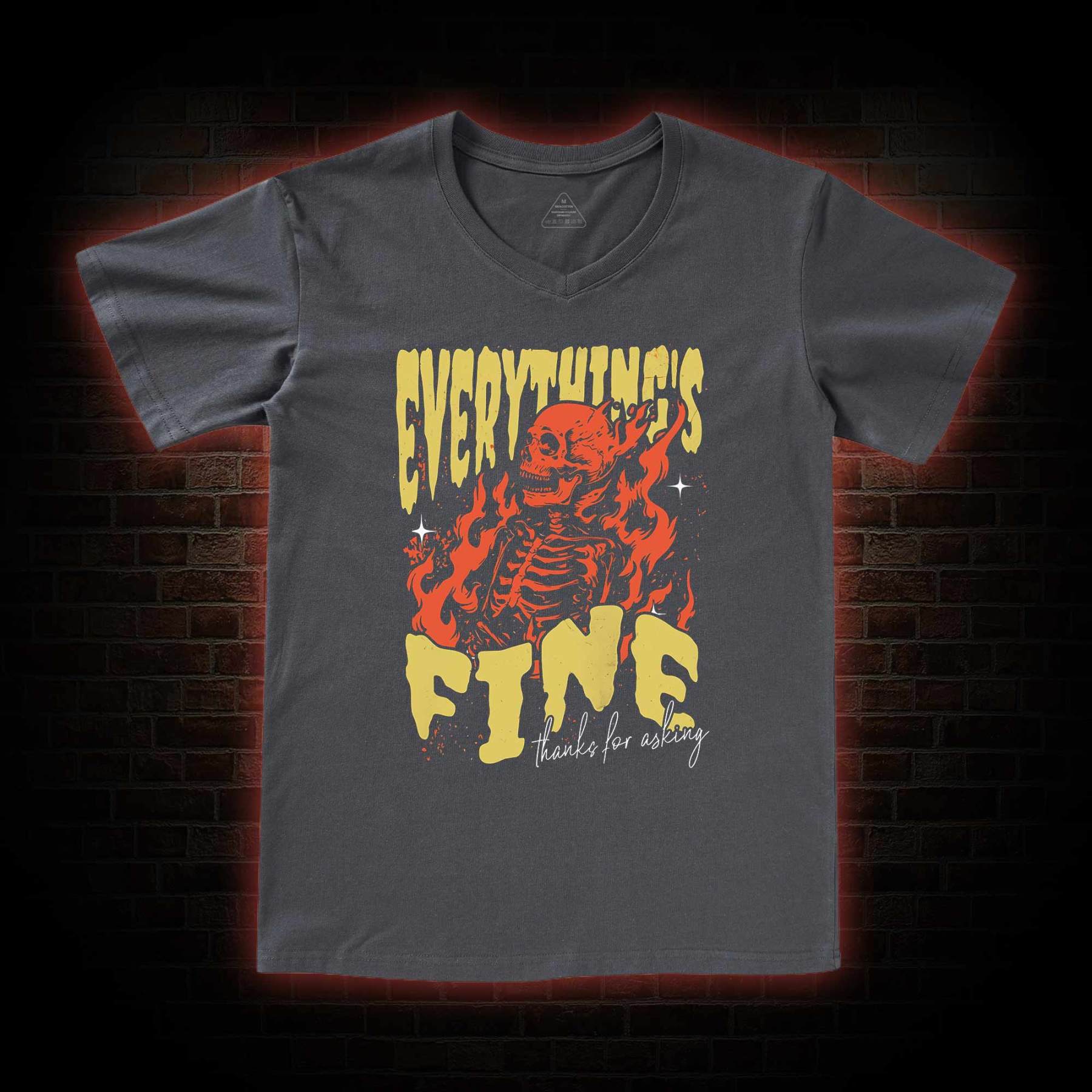  Everything's Fine V-Neck Classic T-Shirt