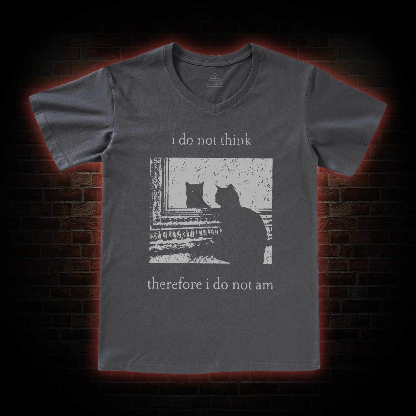  I Do Not Think Therefore I Do Not Am V-Neck Classic T-Shirt