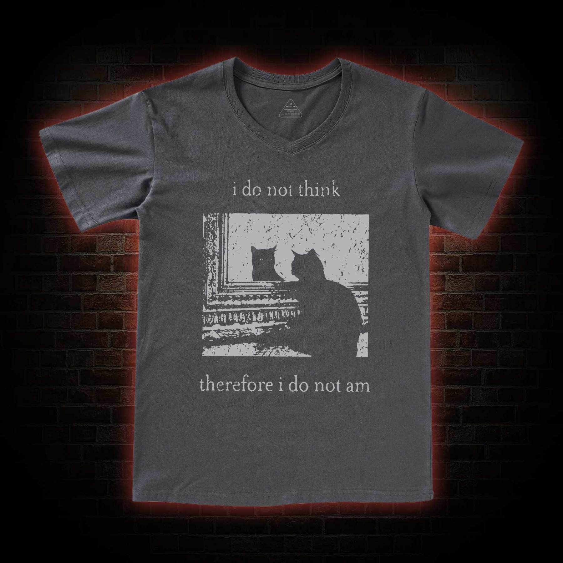  I Do Not Think Therefore I Do Not Am V-Neck Classic T-Shirt