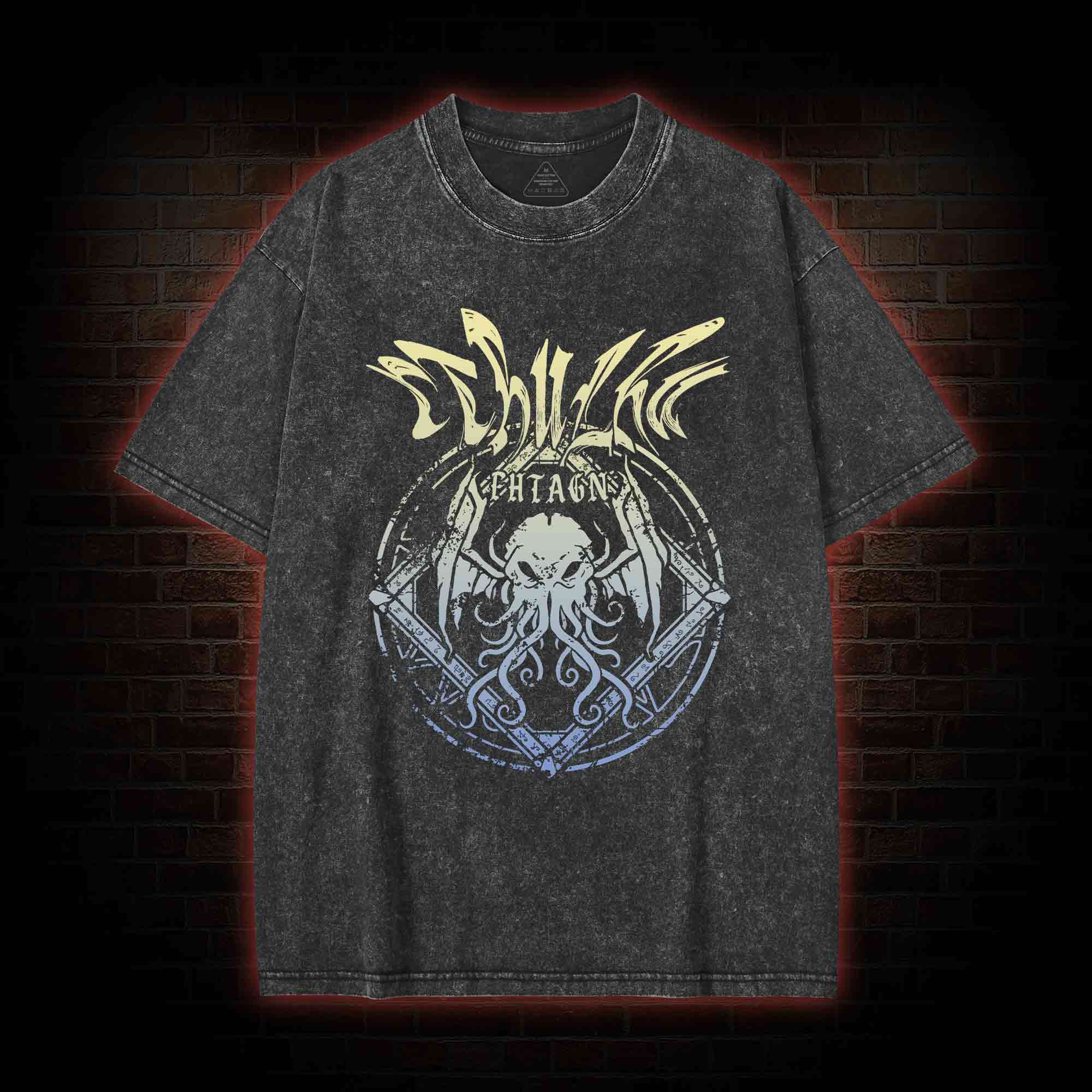 Cthulhu Fhtagn Washed T-shirt