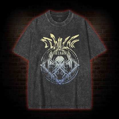 Cthulhu Fhtagn Washed T-shirt
