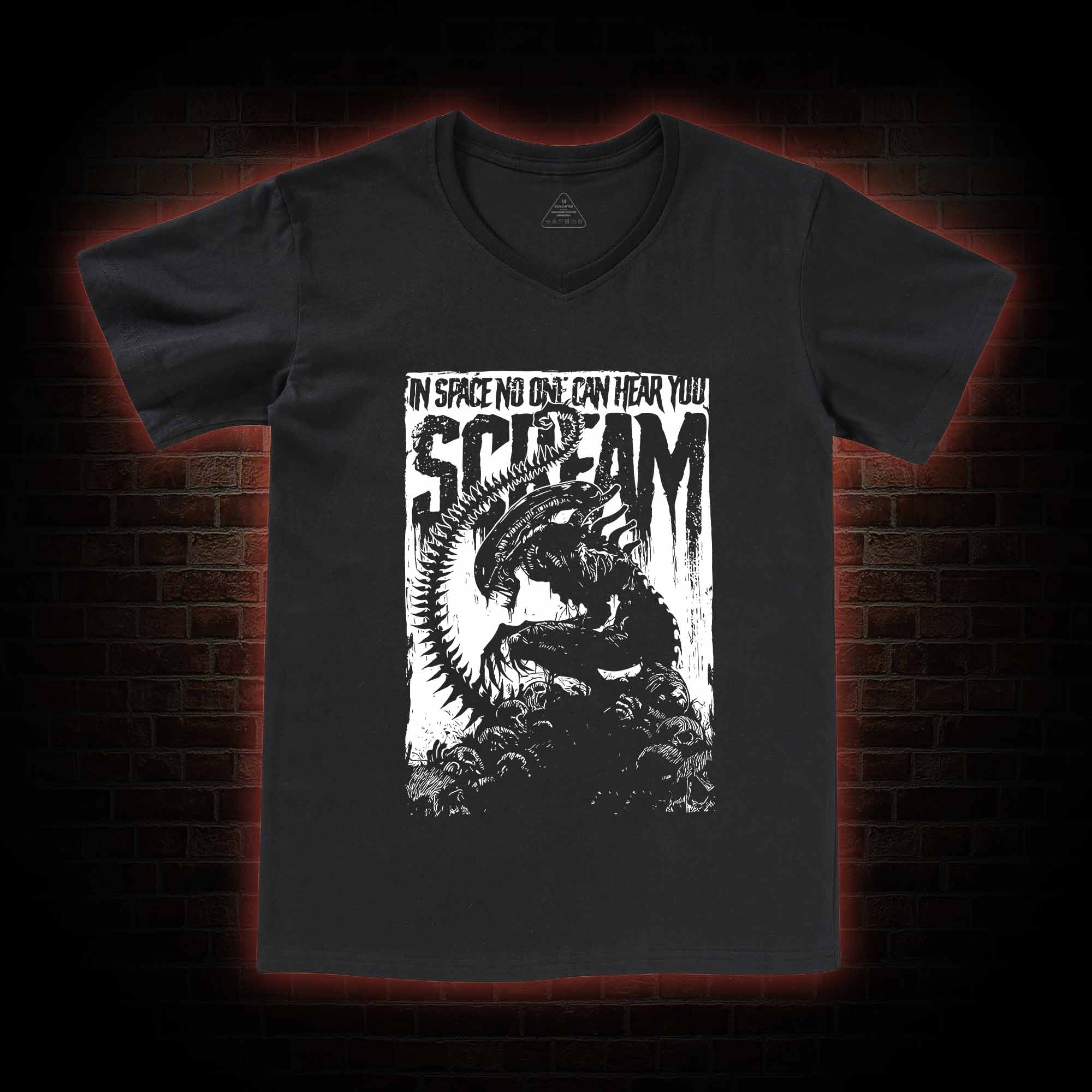 In Space No One Can Hear You Scream V-Neck Classic T-Shirt