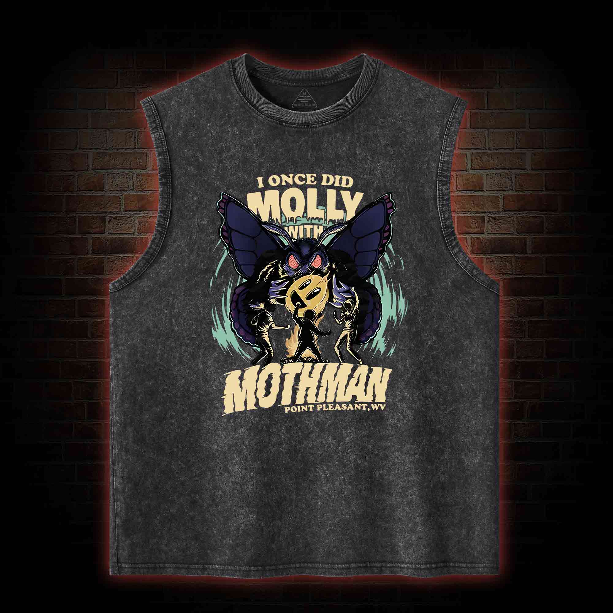 I Once Did Molly With Mothman Washed Tank Top