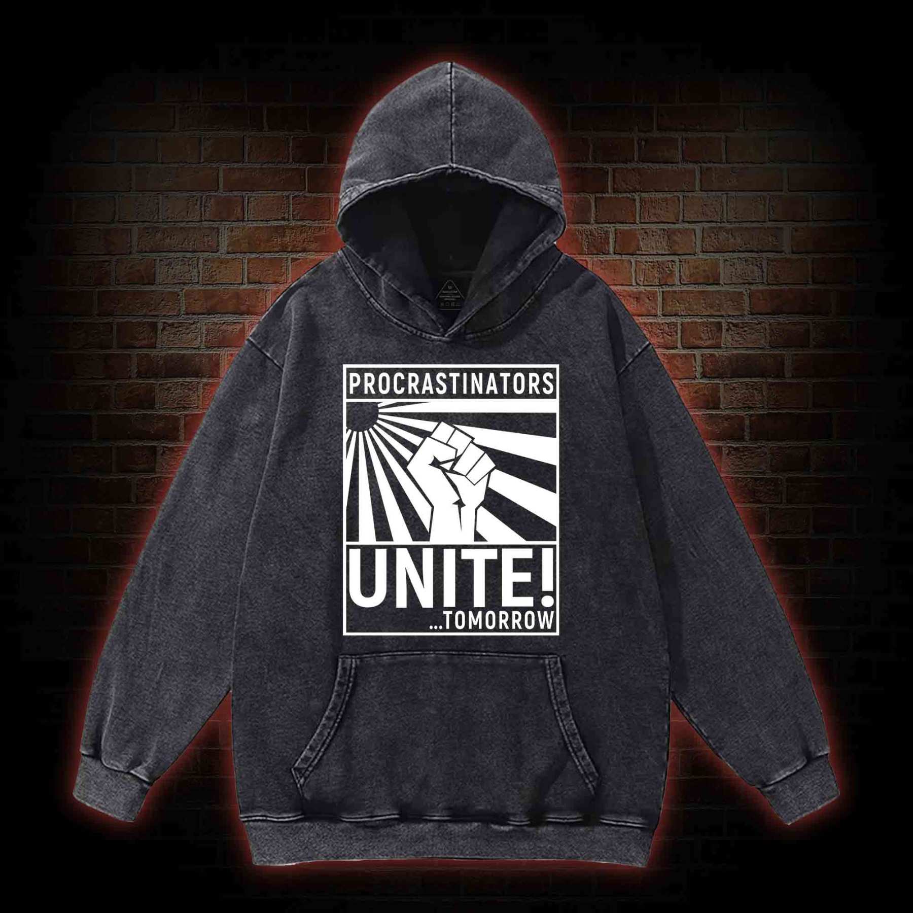 Procrastinators Unite Washed Hoodie