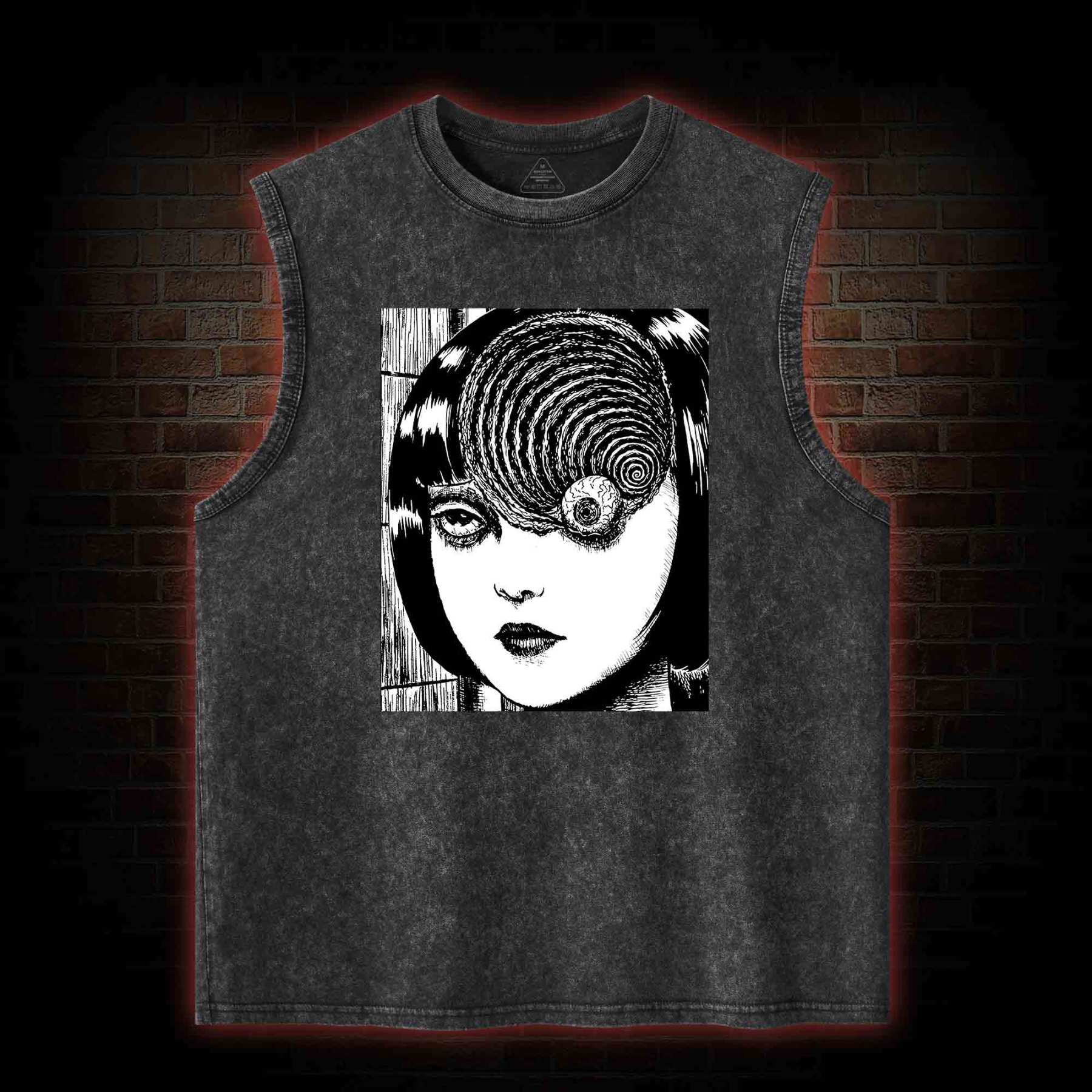 Uzumaki Eyeball Washed Tank Top