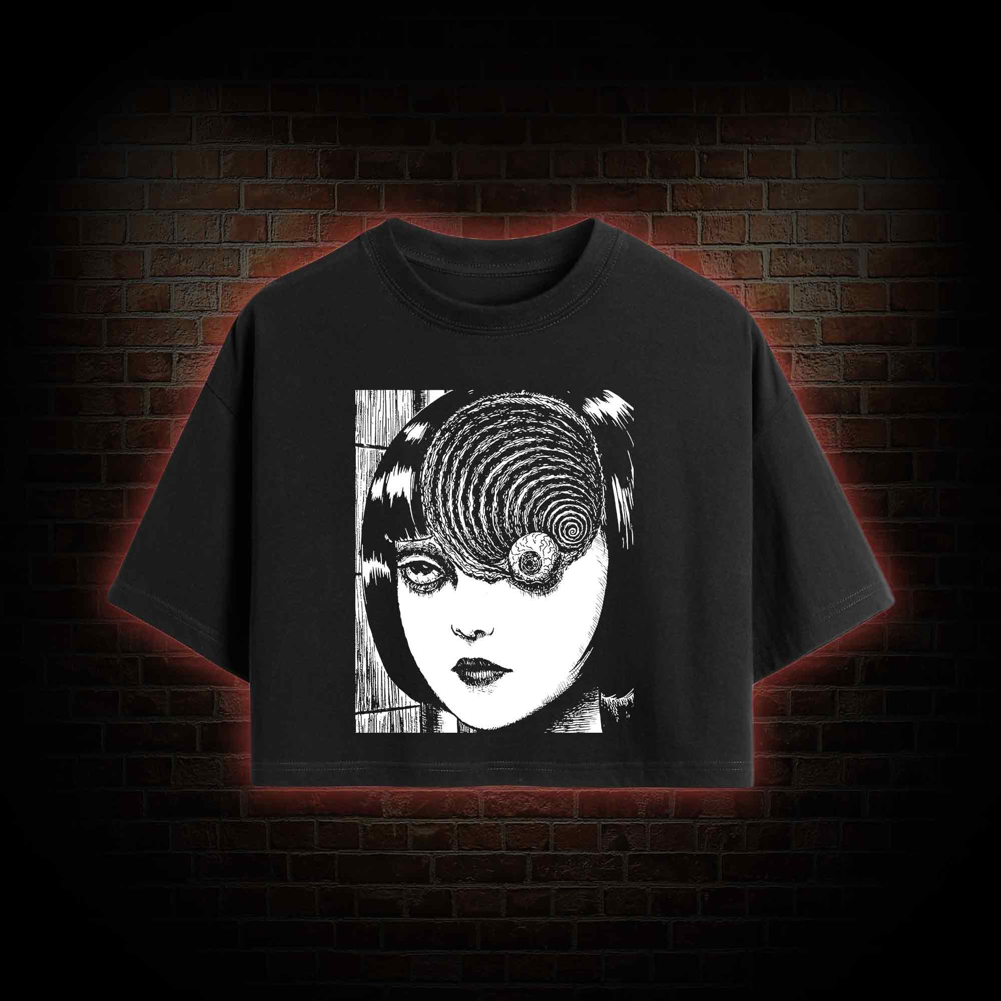 Horror Eyeball Crop Top