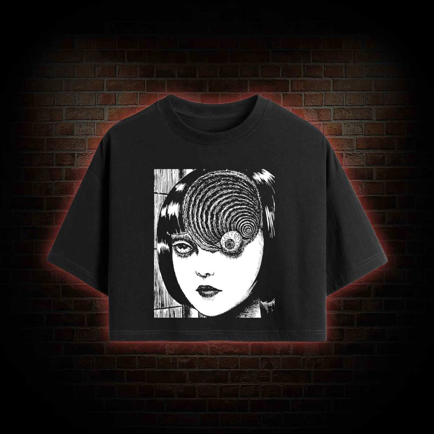 Horror Eyeball Crop Top