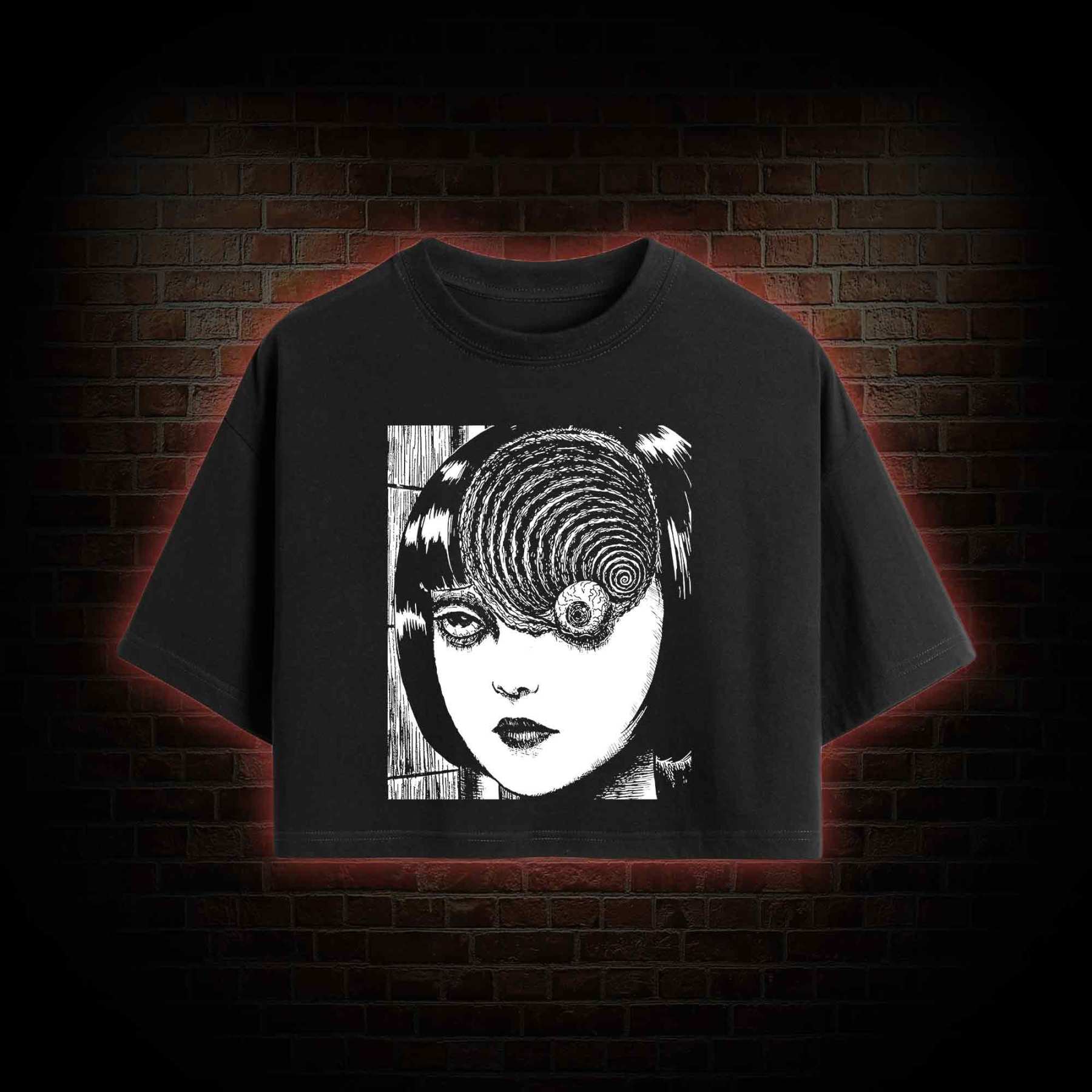 Horror Eyeball Crop Top
