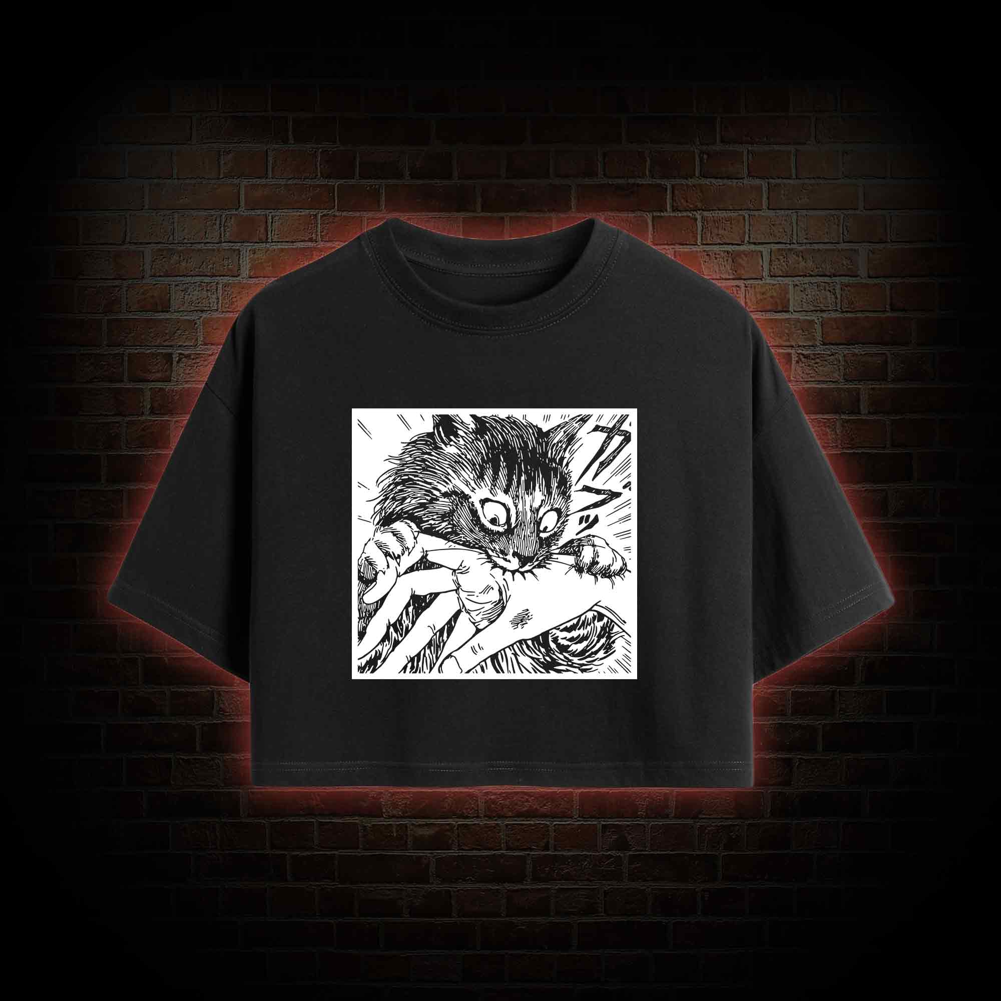 Tomie Cat Diary Anime Horror Crop Top