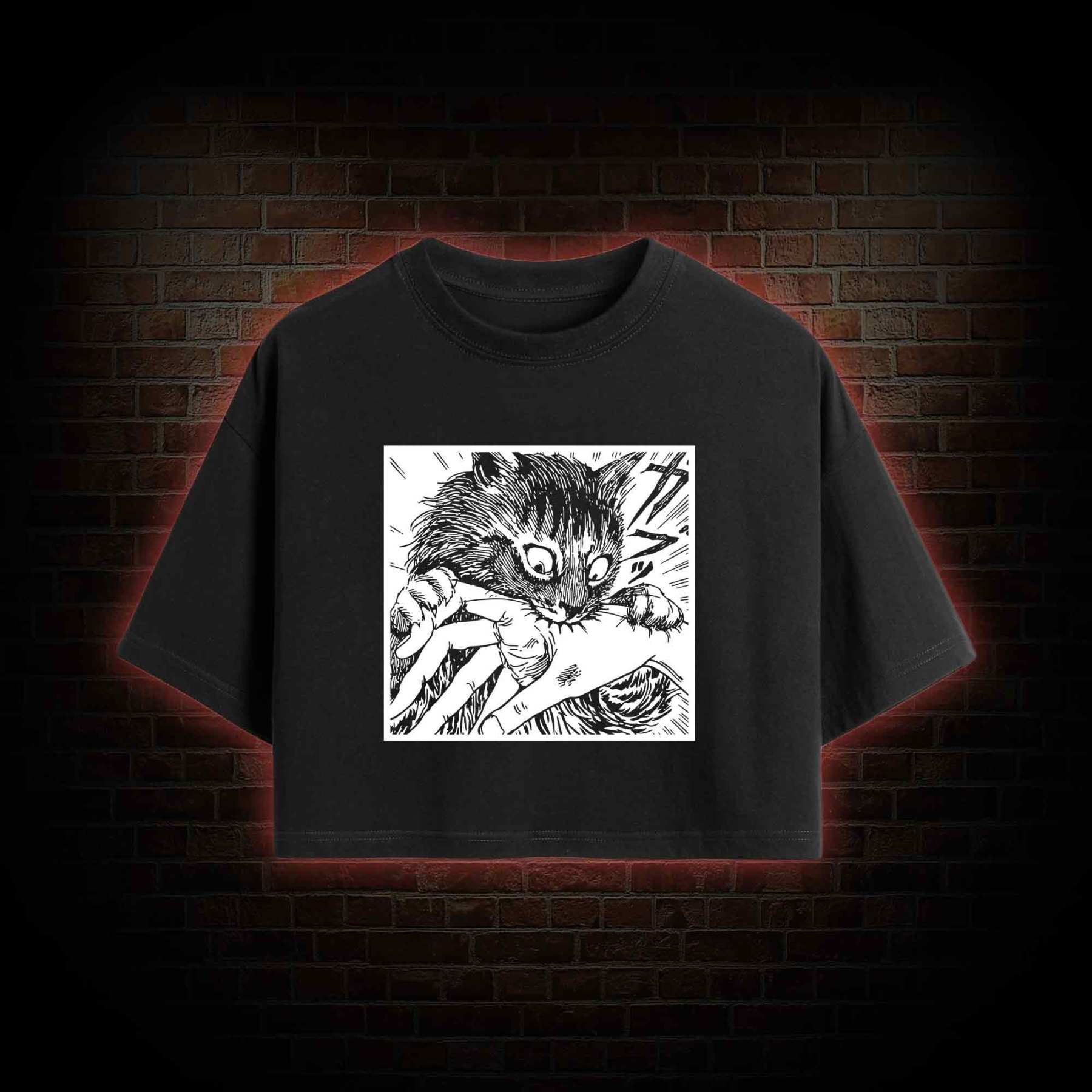 Tomie Cat Diary Anime Horror Crop Top