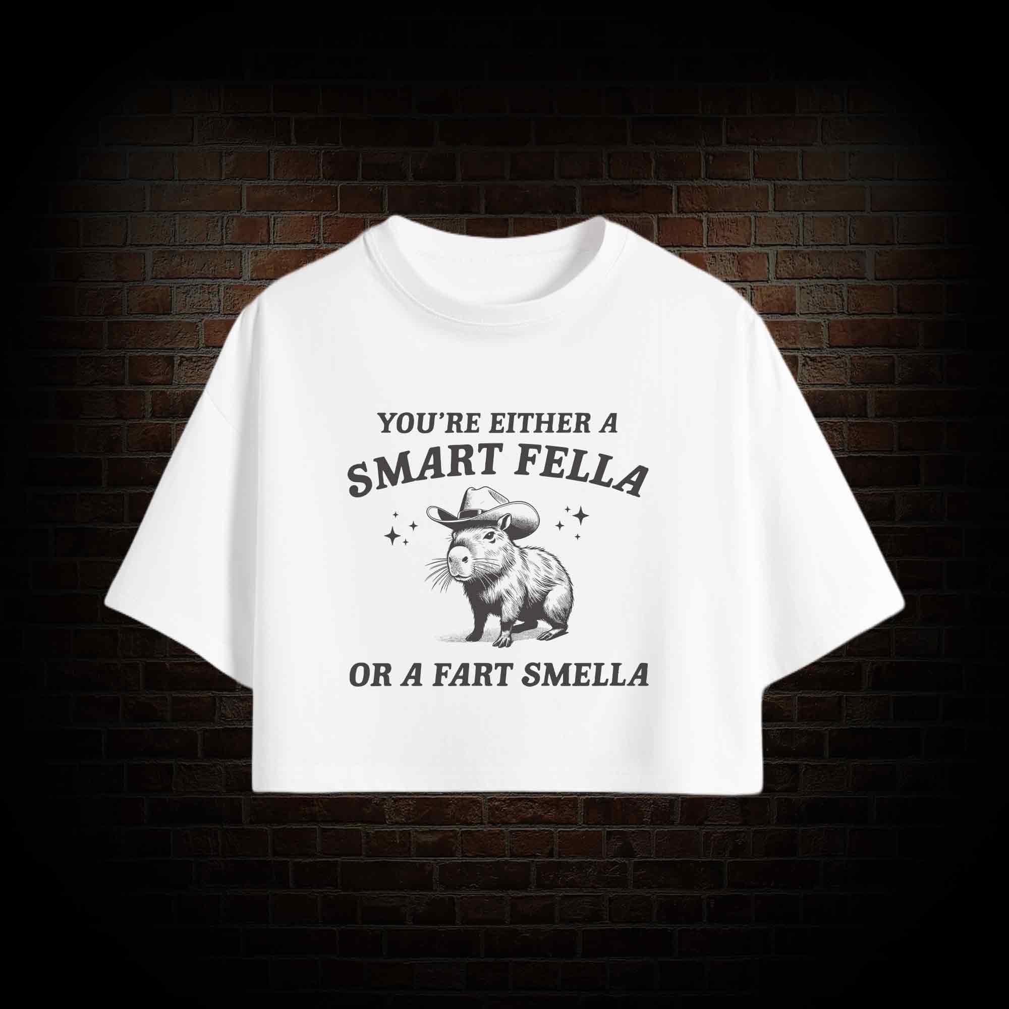 Smart Fella Or Fart Smella Crop Top