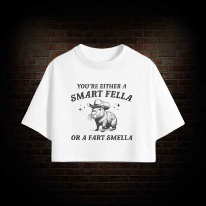 Smart Fella Or Fart Smella Crop Top