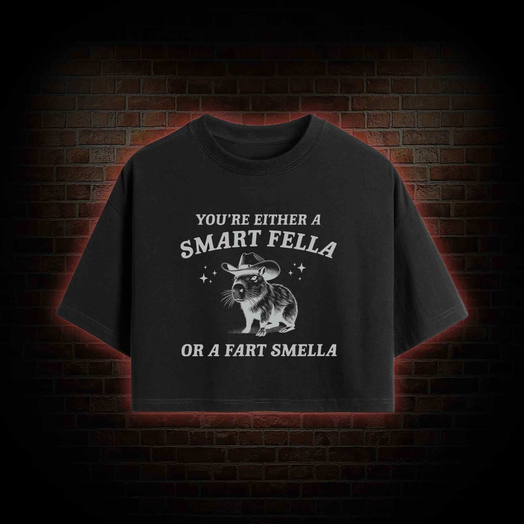 Smart Fella Or Fart Smella Crop Top