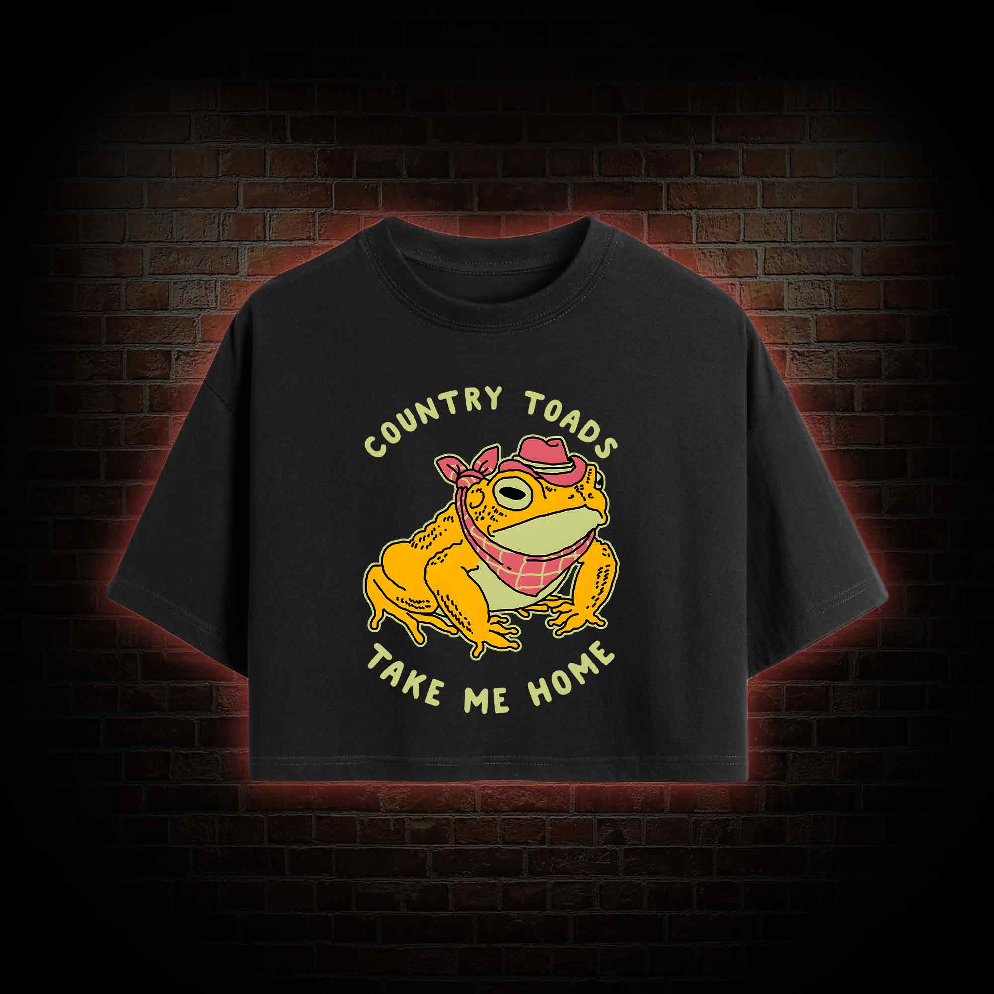 Country Toads Take Me Home Crop Top