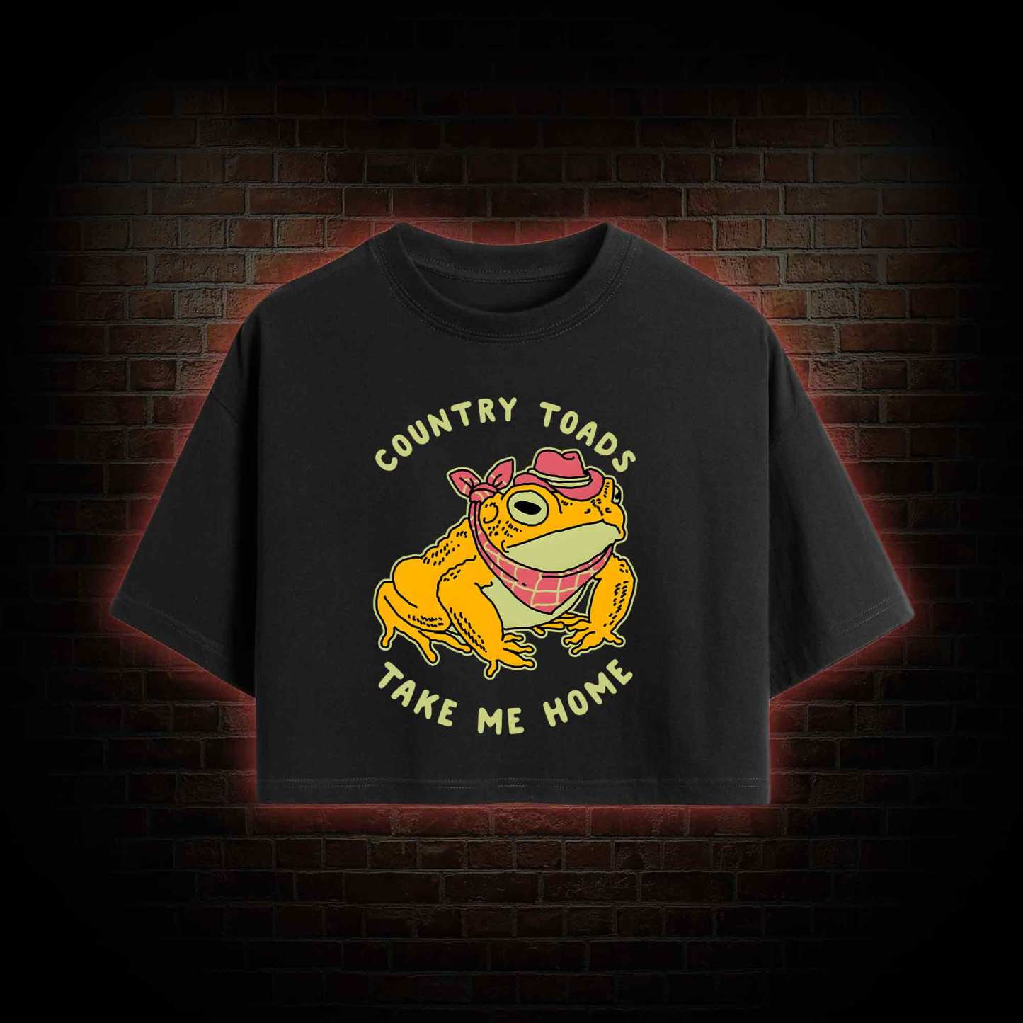 Country Toads Take Me Home Crop Top
